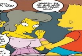 Bart mostrando o pau para a vizinha