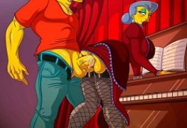 Cartoons eróticos coma família Simpsons