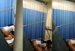 Flagra no hospital, ela foi visitar o namorado e deu uma rapidinha