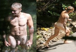 Fotos Justin Bieber pelado sem tarja mostrando o pau e a bunda
