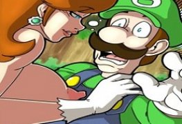 Mario e Luigi fodendo a princesa gostosa