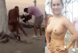 Nicolle Bittencourt flagrada em filme pornô na praia do recreio