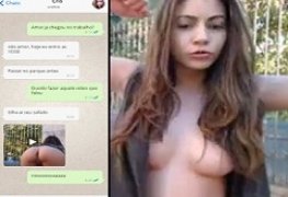 Novinha exibida mandou vídeo pelada no zap do ex