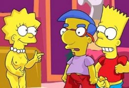 Os Simpsons – Bart e o amigo comendo a Lisa